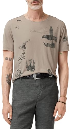 T-Shirt Double Couche John Varvatos en coton haut de gamme pour homme