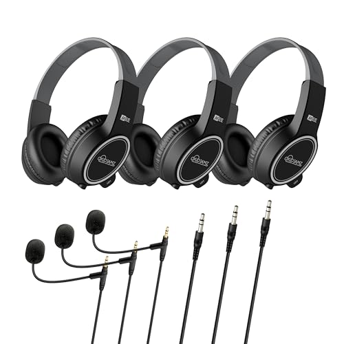 Image of MEE audio KidJamz 3 Child Safe Headphones for Kids with Volume-Limiting Technology (Black 3-Pack)