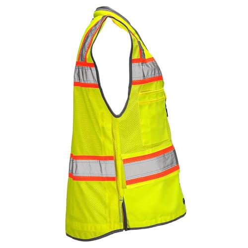 Image of DOME75 OMNI Series OV6123 Class 2 HiVis Contrast Heavy Duty Surveyors Vest with ProPocket
