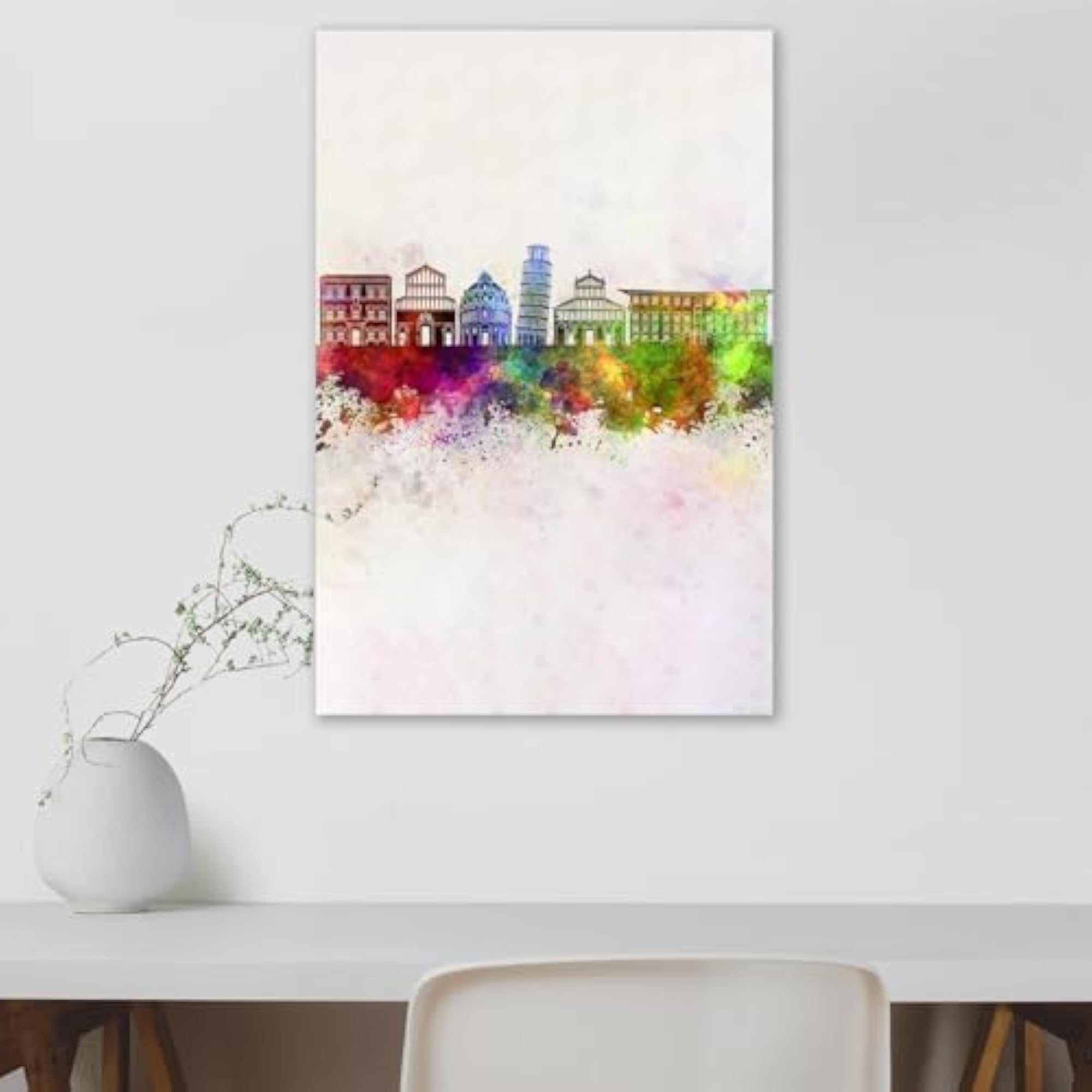 Pisa Skyline Peel & Stick Vinyl Wall Sticker