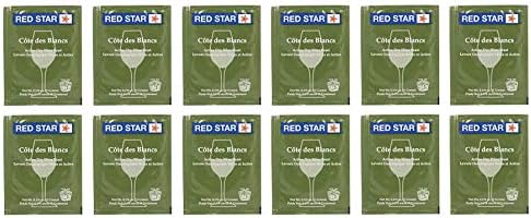 Red Star Cote des Blancs Wine Yeast - Pack of 12 - With North Mountain Supply Freshness Guarantee