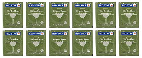 Red Star Cote Des Blancs Wine Yeast - Pack Of 12 - With North Mountain Supply Freshness Guarantee #TOP17