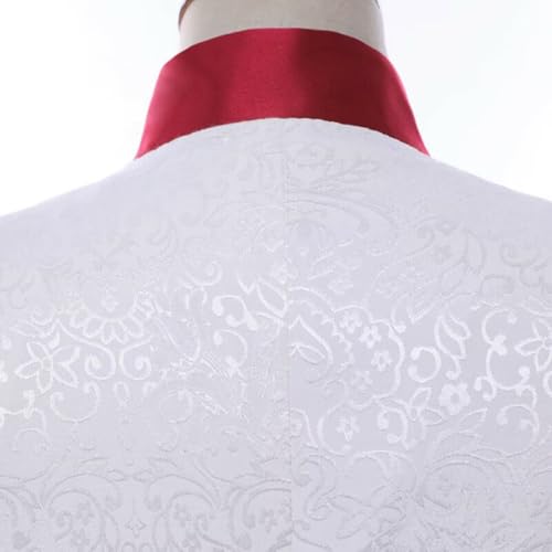 Casual Men's 3 Pieces Suits Slim Fit Jacquard Prom Tuxedos Premium Floral Blazer Vest Pants for Wedding Grooms3