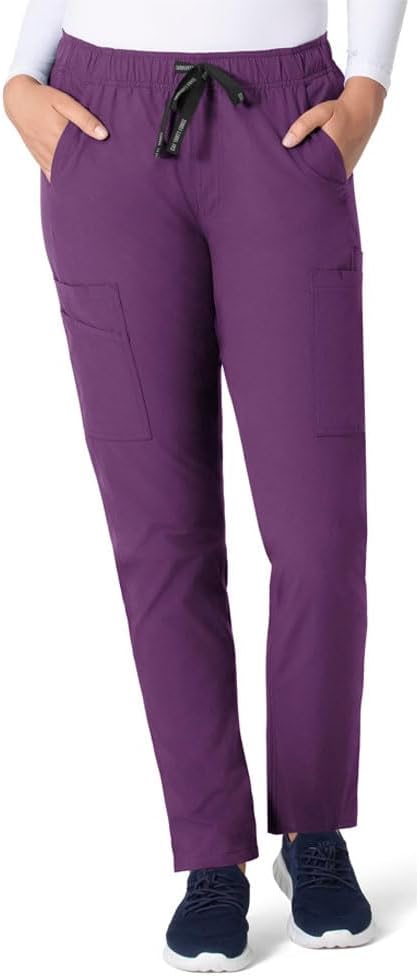 Carhartt Force Essentials Scrubs for Women, Straight Leg Scrub Pant - Eggplant, 3X