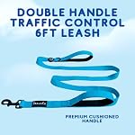 ShawnCo Dream Walk Dog Leash- Premium, Nylon Pet Leash with Soft Neoprene Handle for Small, Medium and Large Dogs (ICY Lilac, M/L 6FT w/ 2 Handles) - Image 2