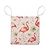 Larew Galette de chaise carrée en coton à nouer pour cuisine, salle à manger, banc, 40 x 40 cm, rouge flamant rose