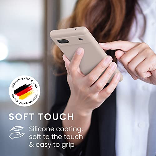 kwmobile Case Compatible with Google Pixel 6a Case - TPU Silicone Phone Cover with Soft Finish - Coconut Swirl - Image 4