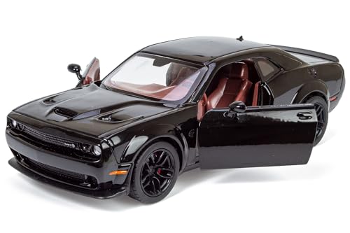 Modelo a escala 1:24 Dodge Challenger SRT Hellcat Negro miniatura 3