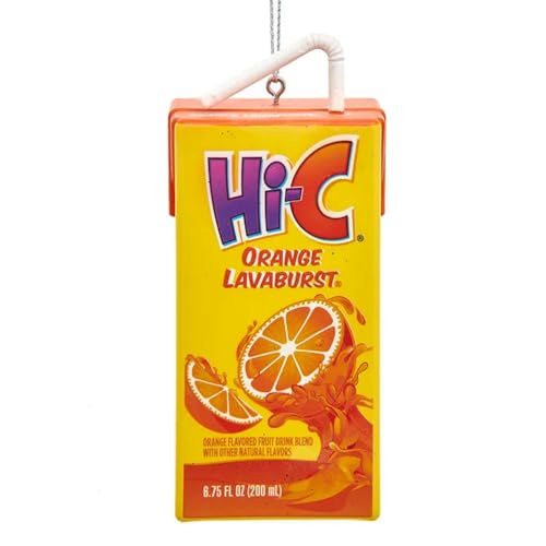Coca-Cola Hi-C Décoration de Noël Lavaburst orange dans une boîte avec boisson et paille