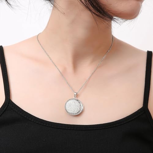 PHOCKSIN Locket Necklace for Women Black/Gold/Silver Locket Necklace for Girls Oval/Round/Heart Photo Necklace With Picture Inside Birthday Gifts for Women2