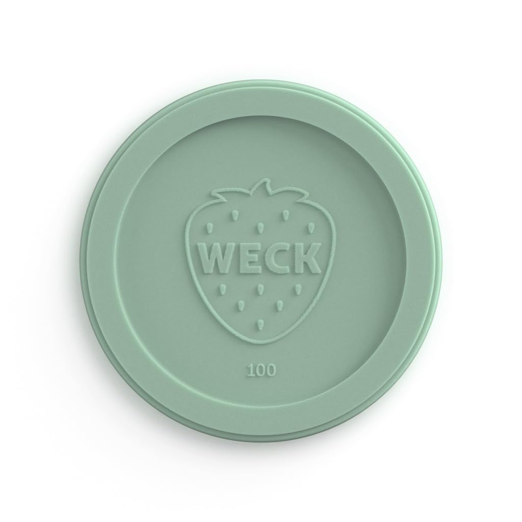Weck Frischhaltedeckel 3er Set, Zubehör für Einweckgläser, Einmachgläser und Gläser, Deckel für Vorrats- und Einmachgläser (Salbei, Ø 100mm) Küche, Haushalt & Wohnen