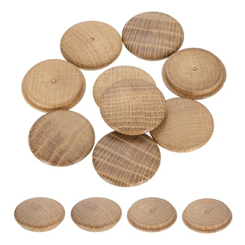 uxcell 20Pcs Wood Button Plugs, 40mm / 1.57