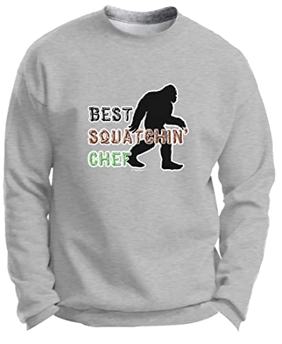 Chef Gifts for Men Best Squatchin Chef Premium Crewneck Sweatshirt Large Light Steel