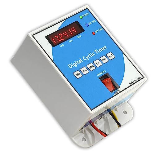 Image of Magnus M-1122 Digital Programmable Cyclic Timer Switch, 230V AC, Auto Start & Stop Repeating Countdown Timer for Foggers, Hydroponics Pumps & EV Chargers