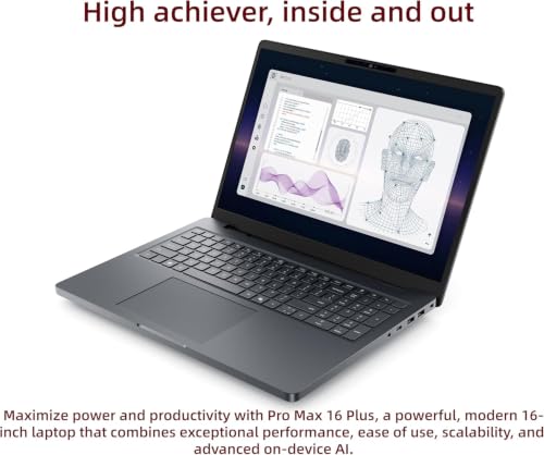 Image of NewDe.l.l Pro Max 16 Plus Mobile Workstation Laptop 16 inch FHD+ Display Ultra 7 Processor 265HX 64GB RAM 2TB SSD RTX PRO 2000 Blackwell GDDR7 Graphic Webcam Ethernet Thunderbolt5 Numeric WiFi7 Win 11 Pro
