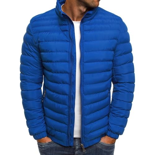 Maiyifu-GJ Men Flight Bomber Jackets Diamond Quilted Lightweight Varsity Jacket Full Zip Up Softshell Winter Warm Padded Coat