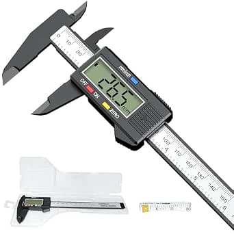 HDLNKAK Digital Caliper Set, 6 inch/150 cm Precision Caliper Measuring Tool - 0.01" Accuracy, with Tape Measure Measuring Tape & Micrometer Caliper（NEW Plastic Caliper）