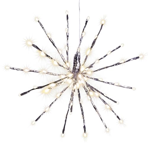 80 LED Meteor-Stern warm-weiß Innen Außen mit Trafo Weihnachtsstern...