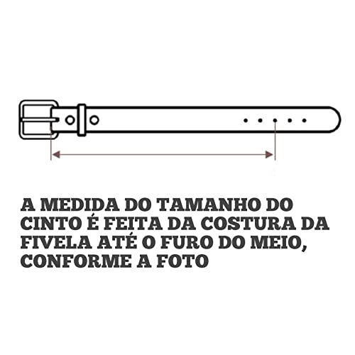 Cinto Masculino De Couro Preto Social Casual Preto CM SHOES (125)