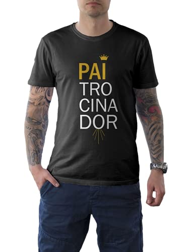Camiseta Camisa Pai Patrocinador Dia dos Pais Masculina Preto Tamanho:GG