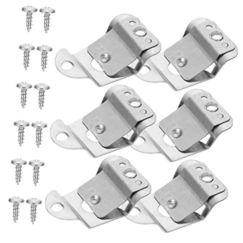 Yardwe 6Pcs Microphone Hangers Durable Mic Holder Clips with Screws for Ham Radio Compatible with Models for Vehicle Use