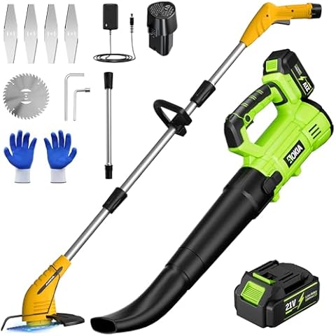 Aokia Weed Wacker with Leaf Blower Cordless for Yard Garden Cover