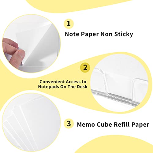 600 Sheets 4X6 Memo Holder Desk Notepad 4X6 Tray Pad Paper Non Sticky Memo Pads 4X6 Acrylic Notepad Holder Note Pads For Desk School Organization Planning #TOP2