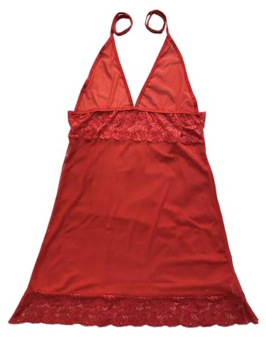 Image of Xs and Os Women's Sexy Halter Babydoll Lingerie with G-String Panty