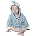 STOFIA Albornoz Bebes 100% Algodon - Toalla Bebe Recien Nacido 1 - 12 Meses Bata Casa Infantil Poncho Capa Y Regalos Para Niños (Tiburón Azul)