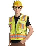 AYKRM Heavy Woven Two Tone Engineer High Vis Reflective work construction safety vest for men Cla...