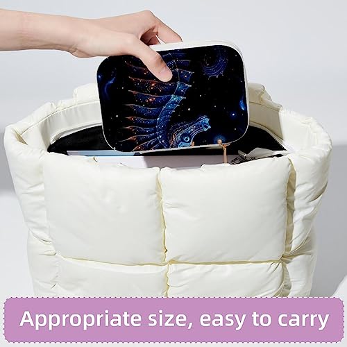 Boîte à bijoux en velours compacte, rangement zippé pour voyage - 5