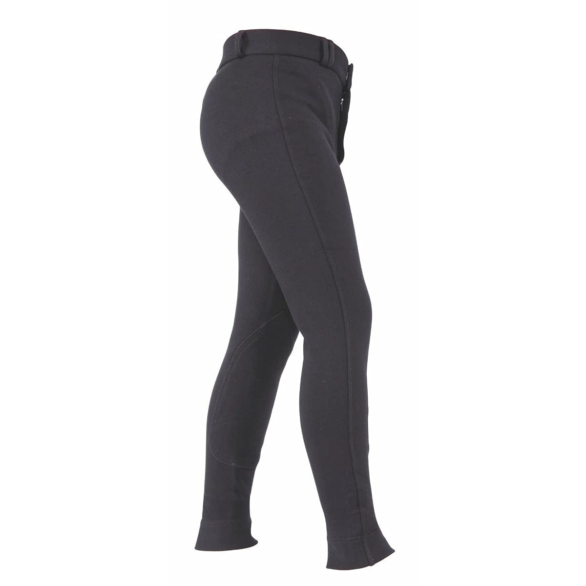 Shires Wessex Pantalon d'équitation pour garçon Beige ou noir, Noir , 9-10 ans