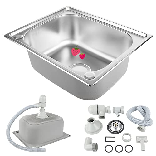Lavello da cucina Vasca singola Acciaio Inox 50x40x20cm