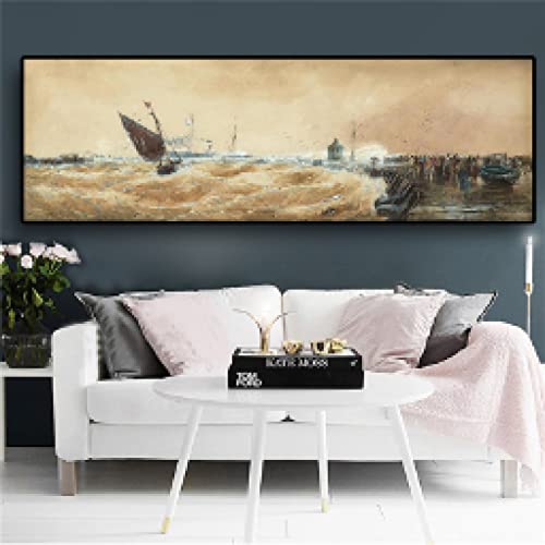 Toile voilier océan abstrait pour créer une ambiance marine dans votre salon