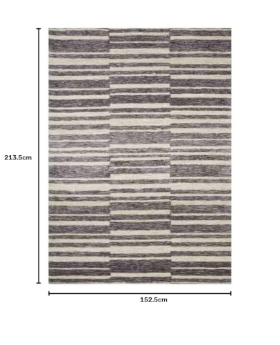 Image of Modern Pattern Wool Carpet with Loop Texture Yarn Anti Shedding Carpet Size 5x7 Feet B4 Beige Multi Color