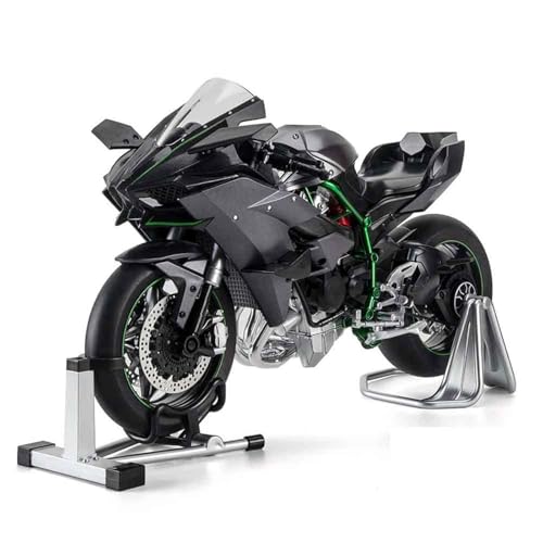 Moto Kawasaki H2R miniature 1:6 en alliage moulé avec effet spray