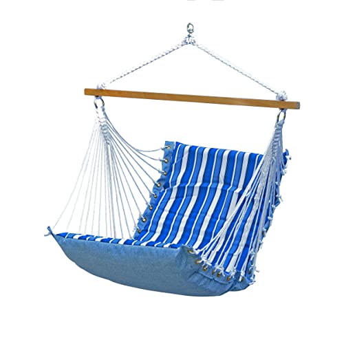 Algoma 1500-135142 Hanging Soft Cushion Chair, Palm Stripe Blue #TOP1