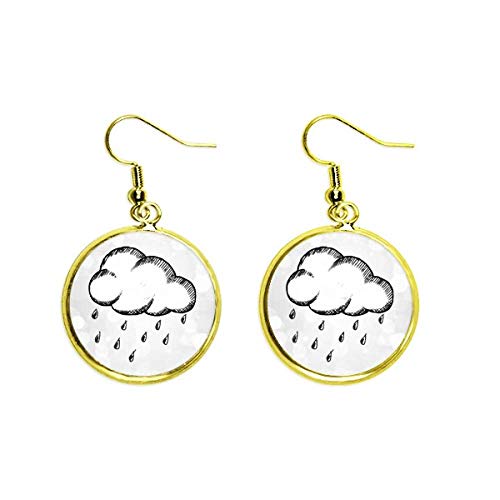 Pendientes de gota dorados pintados a mano el regalo de joyería ideal