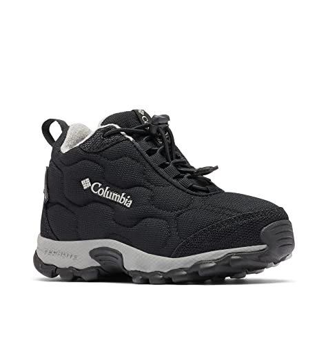 Columbia KIDS FIRECAMP MID 2 WATERPROOF Botas Montaña De Senderismo Y Trekking impermeables Unisex niños , Negro (Black x Monument) - Children, 29 EU