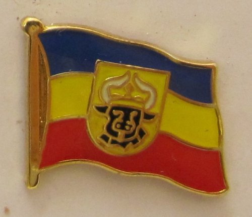 Pin Anstecker Flagge Fahne Mecklenburg Ochsenkopf Flaggenpin Button Badge Flaggen Clip Anstecknadel Cover