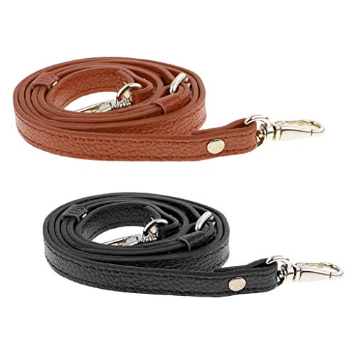 F Fityle 2 peças de alça de couro, bolsa transversal, para substituição, bolsa de mão