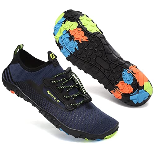 Mabove Strandschuhe Wasserschuhe Herren Schnell Trocknen Surfschuhe Schwimmschuhe Aquaschuhe Badeschuhe Barfussschuhe(Blau 244,45 EU)