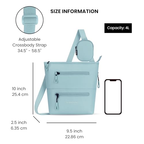 Image of Sherpani Sadie, Nylon Crossbody Bag, Lightweight Shoulder Bag, Travel Cross Body, Crossbody Purse, RFID Protection, Removable Coin Purse, Travel Gift (Surf)