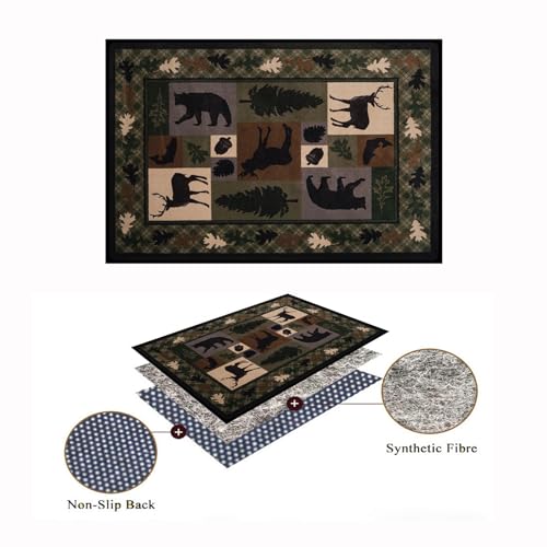 Tapete decorativo rustico estilo cabana 3'x5' miniatura 4