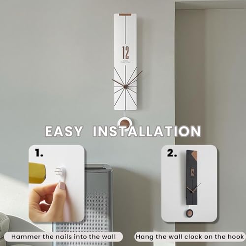 Horloge décorative silencieuse verticale avec pendule de précision - 6