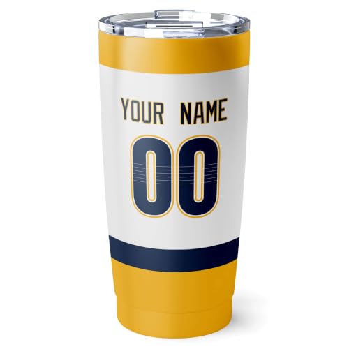 Image of ANTKING Nashville Tumbler 20oz Custom Name Number Travel Mug Gifts | Stainless Steel Insulated Coffee Cup for Men Women