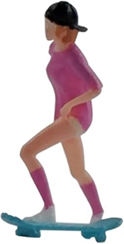 Miniatura 2 de Milageto Figuras de resina de 164 personas, modelo de escena de niña, modelo de personas en miniatura, pintado a mano para proyectos de bricolaje,