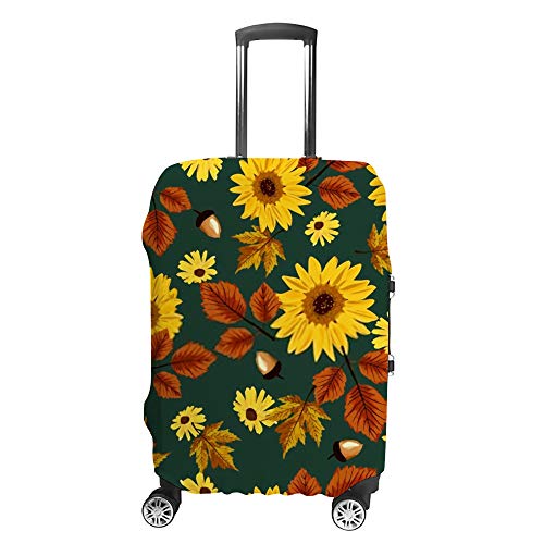 Housse de transport CHEHONG pour bagage 18 à 32 pouces motif automne bleu sarcelle
