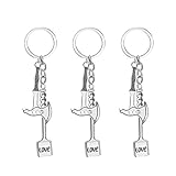 PRETYZOOM Día Del Padre Llavero Regalos Hacha Colgante Llavero Amor Etiqueta Llaveros Mini Herramienta Colgante Llaveros Pequeño Llavero Adorno para Papá Padre Hombres Hombre 3 Piezas
