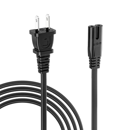 Image of Superer 15 ft AC Power Cord Cable Fit for Sony PS5 PS4 PS3 Slim PlayStation 5 4 3, Xbox Series X /S, Xbox One X /S, TV, Printer, Speaker, Universal IEC C7 Figure 8 2 Prong Replacement Cables, ETL Listed